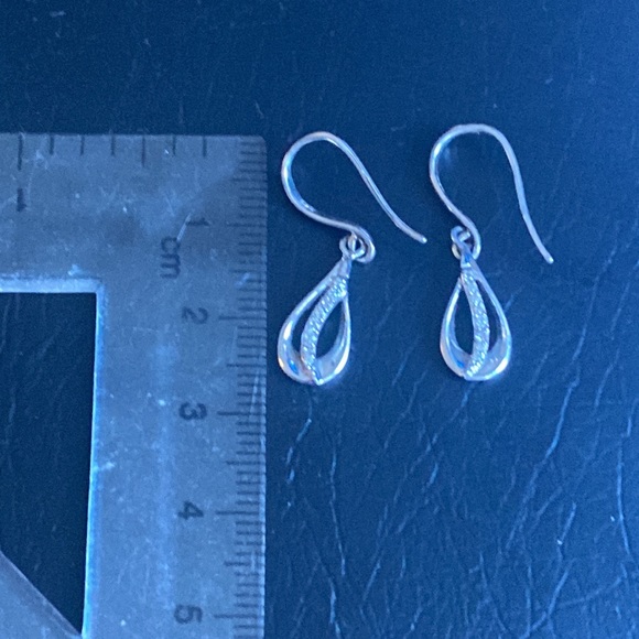 Pave Diamond Dangly Earrings - Picture 3 of 4